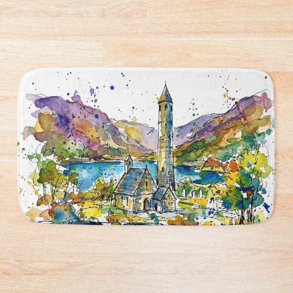 Item preview, Glendalough Ink & Watercolour Ireland Landscape Art designed and sold by Printpix.