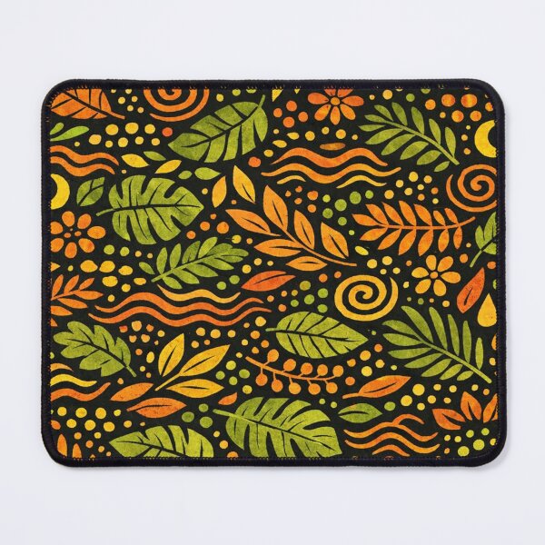Item preview, Midnight Jungle - Tribal Tropical Leaves Seamless Pattern designed and sold by myforestfog.