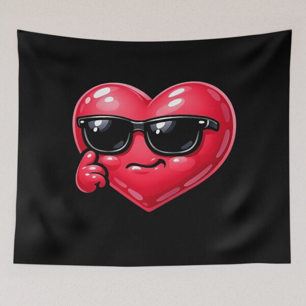 Item preview, Thinking 3D Heart – Funny Retro 90s Style Character designed and sold by Timeless Junction.