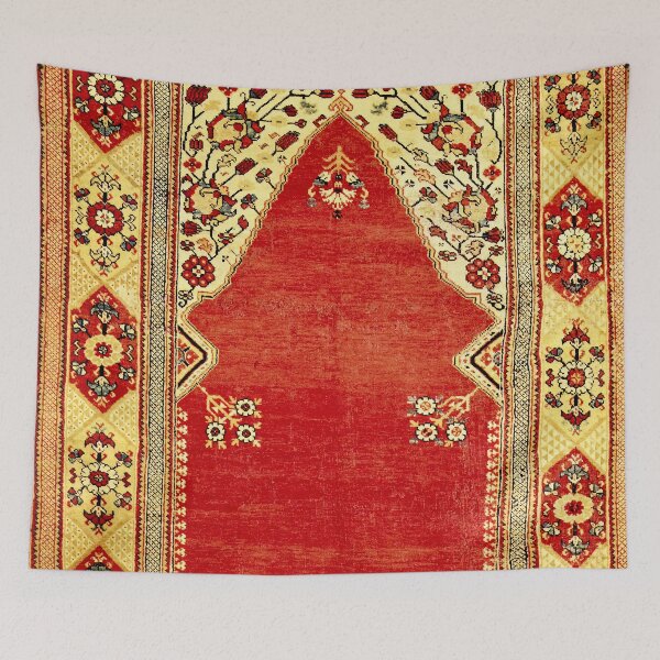 Item preview, Antique Transylvanian Prayer Rug designed and sold by Vicky Brago-Mitchell®.