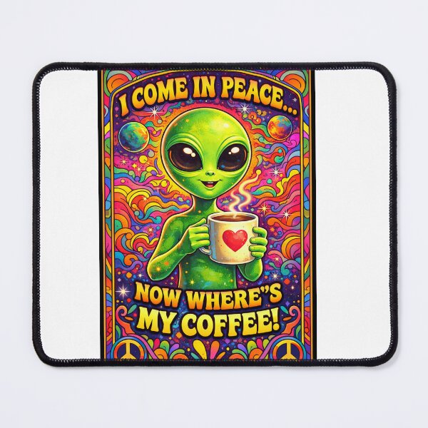 Item preview, Psychedelic I Come In Peace - Alien designed and sold by Peace,love,andbeaches.