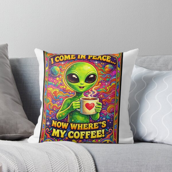 Item preview, Psychedelic I Come In Peace - Alien designed and sold by Peace,love,andbeaches.