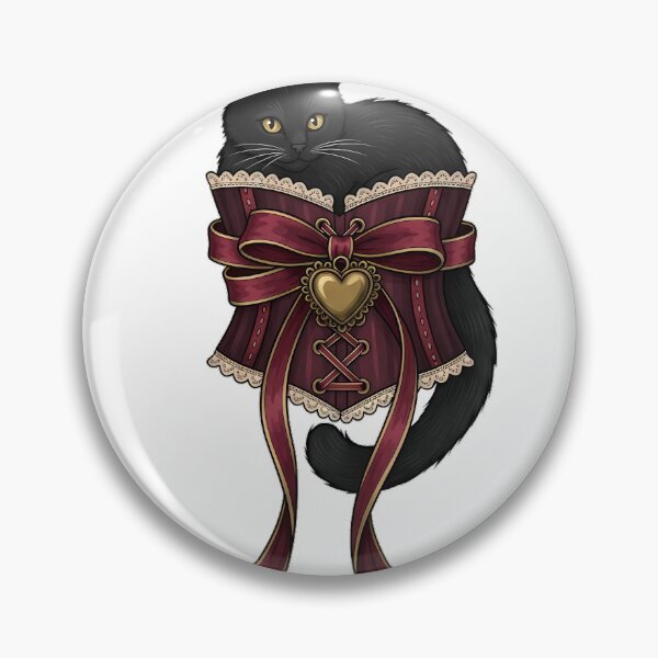 Item preview, Corset Ribbon Black Cat designed and sold by IllumeInk.