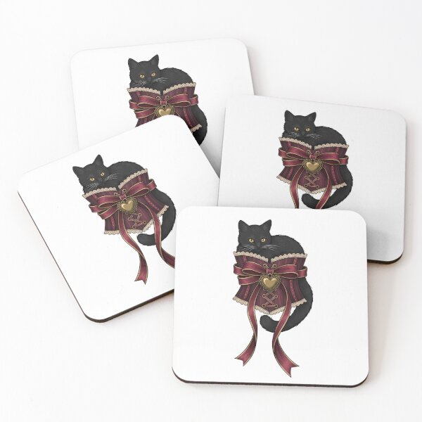 Item preview, Corset Ribbon Black Cat designed and sold by IllumeInk.