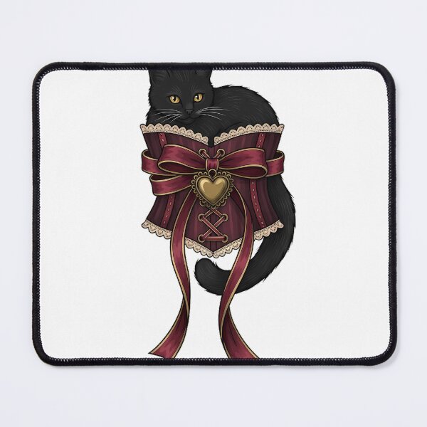 Item preview, Corset Ribbon Black Cat designed and sold by IllumeInk.