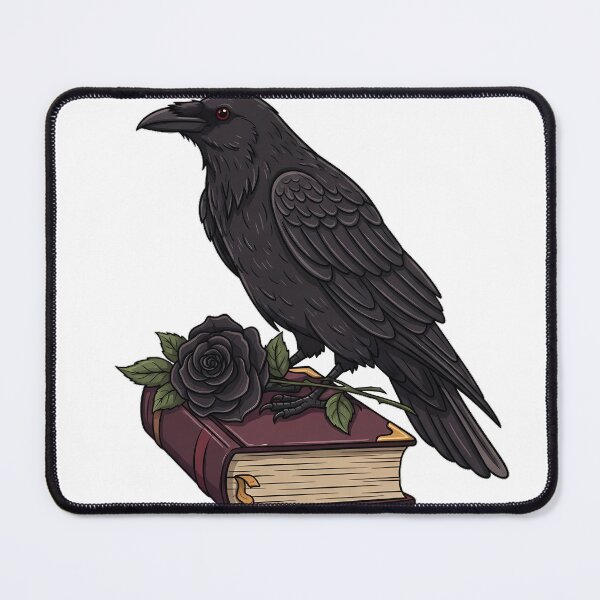 Item preview, Spellbook Rose Raven designed and sold by IllumeInk.