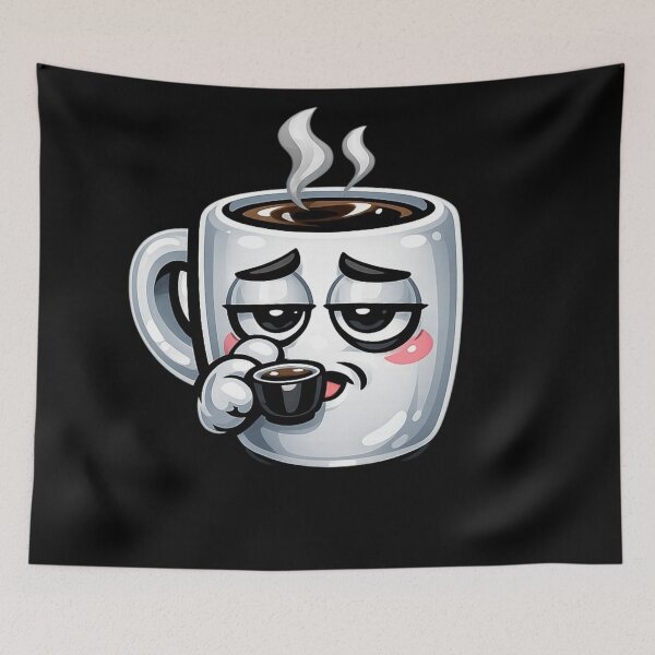 Item preview, Tired 3D Coffee Mug – Funny Retro 90s Style Character designed and sold by Timeless Junction.