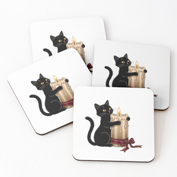 Item preview, Velvet Prayer Candle Cat designed and sold by IllumeInk.