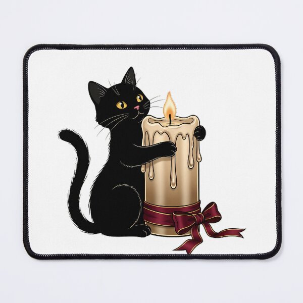 Item preview, Velvet Prayer Candle Cat designed and sold by IllumeInk.