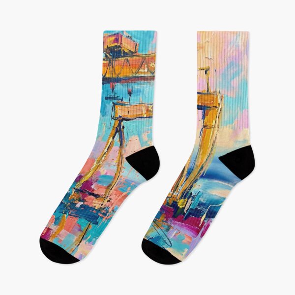 Item preview, Harland and Wolff Cranes Abstract Art Print designed and sold by Printpix.