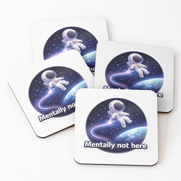Item preview, Mentally Not Here Astronaut Sticker | Space Aesthetic Floating Astronaut | Relatable Mood Quote. designed and sold by ZenGrowth4.