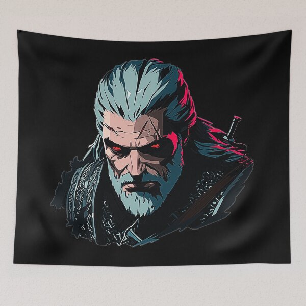 Item preview, Dark Warrior Portrait Illustration The Wild Hunt designed and sold by QuentinHarrow.