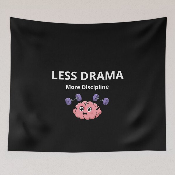 Item preview, Less Drama More Discipline – Minimalist Motivation Quote designed and sold by FreshLineArts.