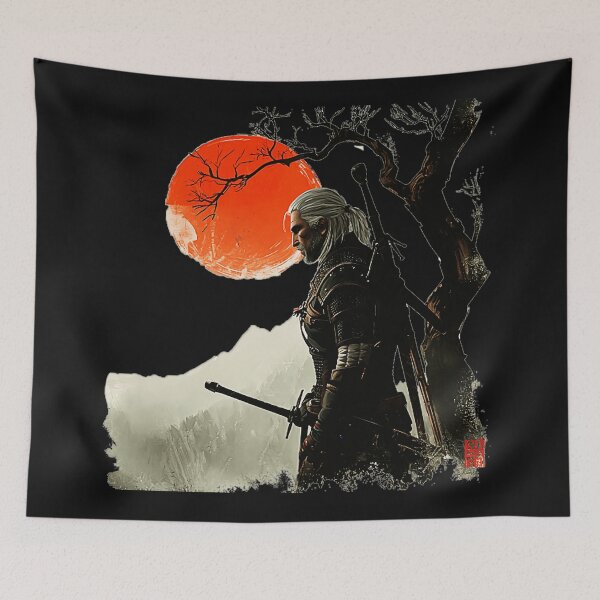 Item preview, White Wolf Under the Red Sun The Wild Hunt designed and sold by QuentinHarrow.