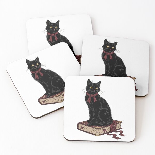 Item preview, Ribboned Spellbook Cat designed and sold by IllumeInk.
