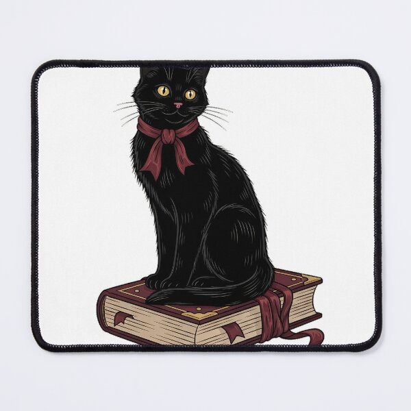 Item preview, Ribboned Spellbook Cat designed and sold by IllumeInk.