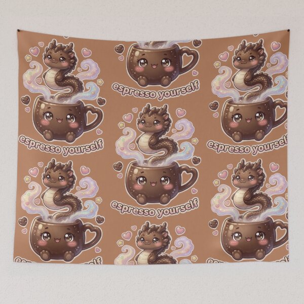 Item preview, Espresso yourself cute coffee dragon designed and sold by Joammiyon.