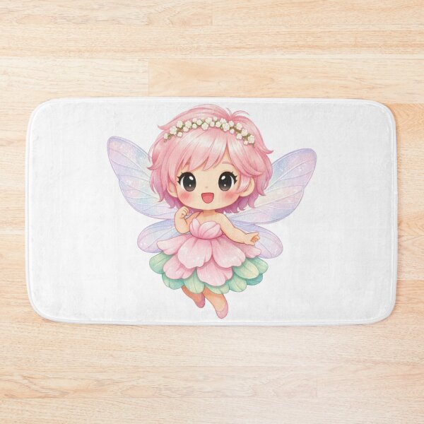 Item preview, Cute Pink Flower Fairy Chibi - Kawaii Pastel Pixie Sticker designed and sold by FatmaElhofy.