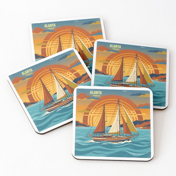 Item preview, Vintage Alanya Turkey: Nostalgic Wooden Boat Sailing Mediterranean Coast designed and sold by AlanyaArtX.