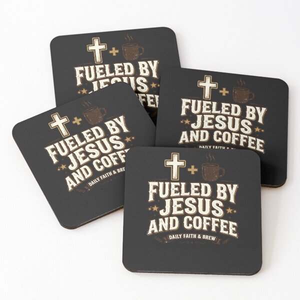 Item preview,  Fueled By Jesus And Coffee Funny Christian Faith Vintage T-Shirt designed and sold by Egyptian king ⭐⭐⭐⭐⭐.