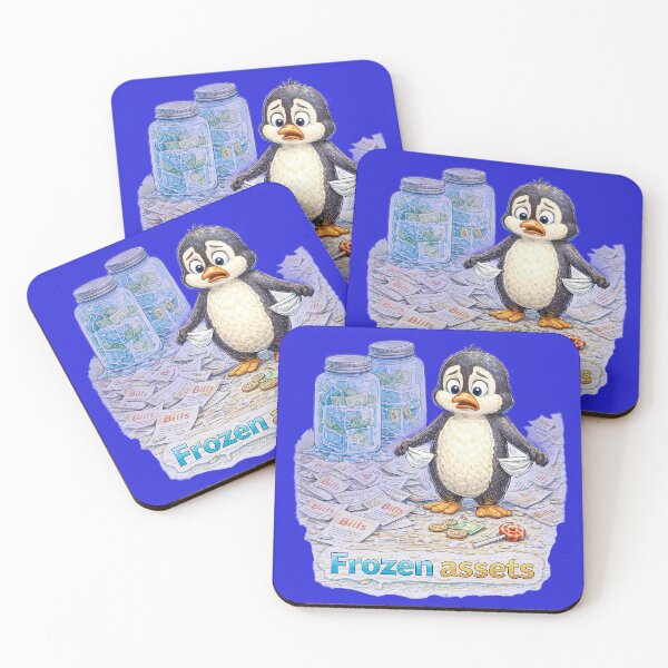 Item preview, Frozen Assets Penguin Sticker – Funny Money Bills Reality Art designed and sold by Felixuss.
