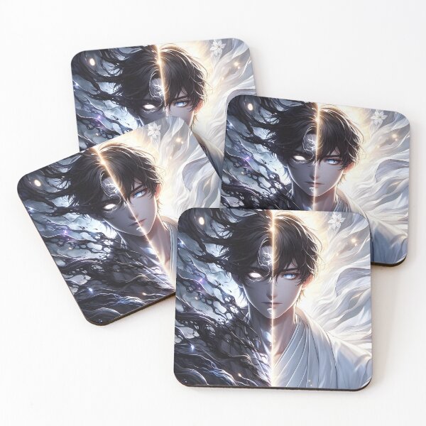 Item preview, Duality of the Soul: The Dark Side Mirror Reflection and Inner Light Anime Portrait designed and sold by MouradStudio.