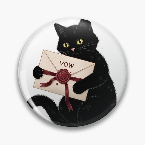 Item preview, Vow Letter Black Cat designed and sold by IllumeInk.