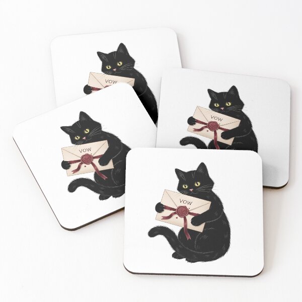 Item preview, Vow Letter Black Cat designed and sold by IllumeInk.