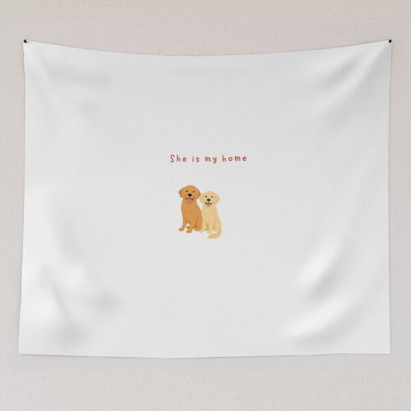Item preview, You Are My Home – Cute Dog Couple Illustration | Romantic Pet Love Design designed and sold by gluxdesing.