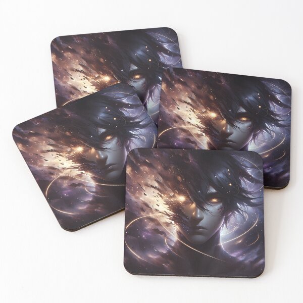 Item preview, Stardust Awakening: Dark Cosmic Anime Portrait of Celestial Disintegration designed and sold by MouradStudio.