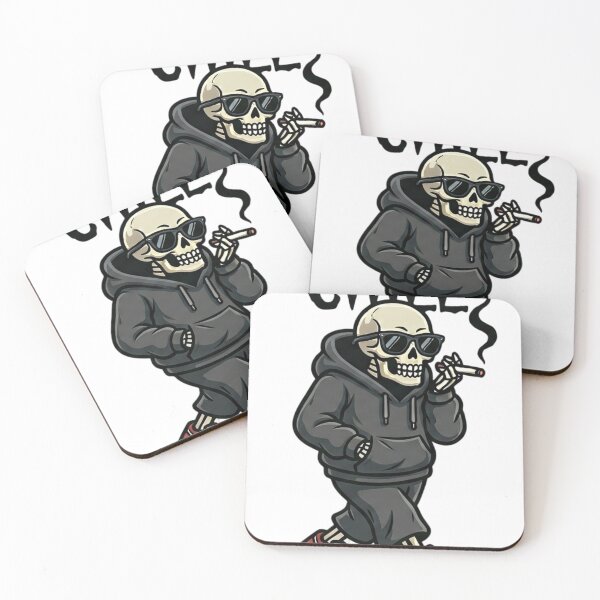 Item preview, Chill Skeleton Streetwear Design | Smoking Skull Aesthetic Hoodie Art designed and sold by Ghost Of Chill.