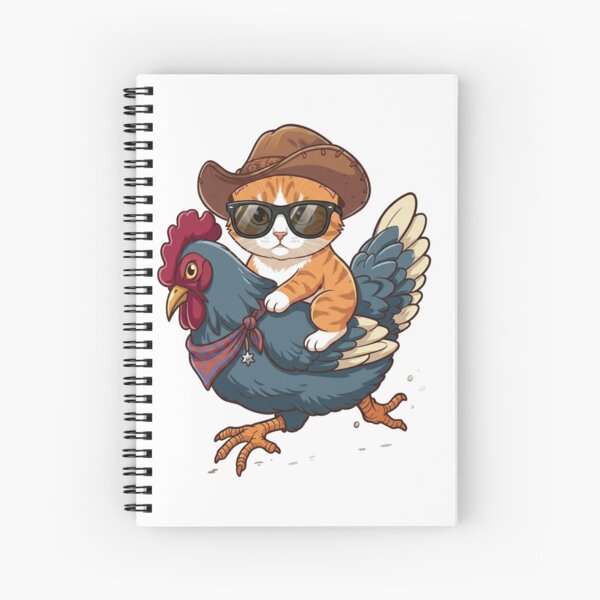 Item preview, Cowboy Cat riding a Chicken  designed and sold by MusicalmeStudio.