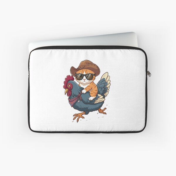 Item preview, Cowboy Cat riding a Chicken  designed and sold by MusicalmeStudio.