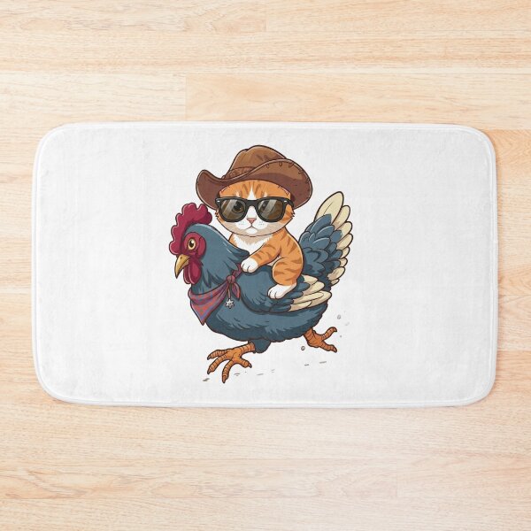 Item preview, Cowboy Cat riding a Chicken  designed and sold by MusicalmeStudio.
