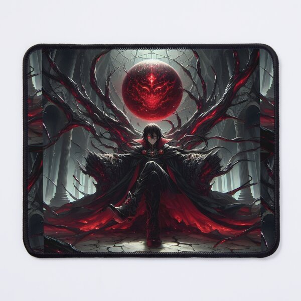 Item preview, Lord of the Crimson Abyss: Dark Gothic Anime Demon King on the Throne of Thorns designed and sold by MouradStudio.