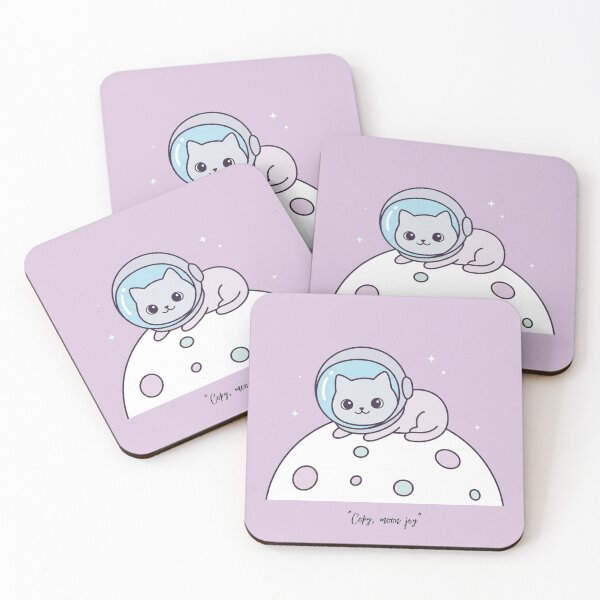 Item preview, Kitty on the moon "Copy, moon joy" designed and sold by WearIsClear.