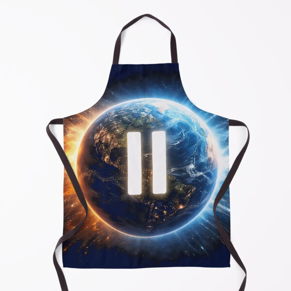 Item preview, Pause the World – Earth Pause Button Minimalist Climate Awareness Design designed and sold by FunkyVista.
