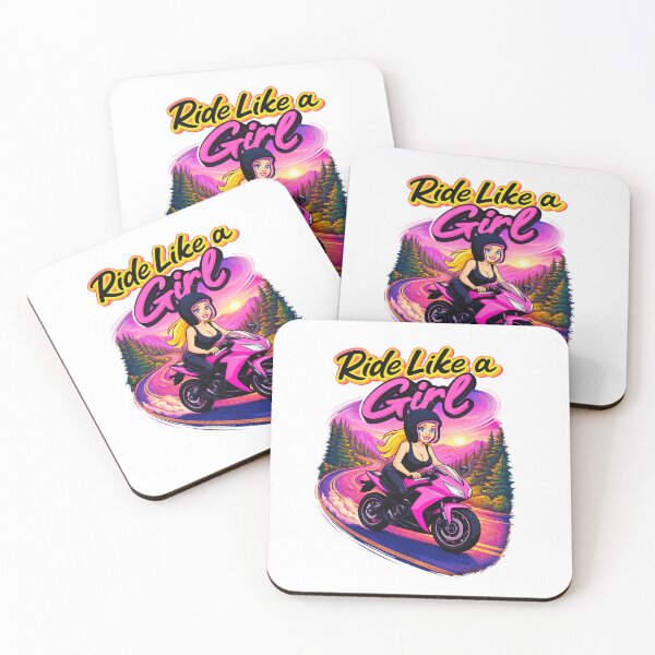 Item preview, Ride Like a Girl – Pink Sport Bike Sunset Aesthetic designed and sold by Aimetoi.