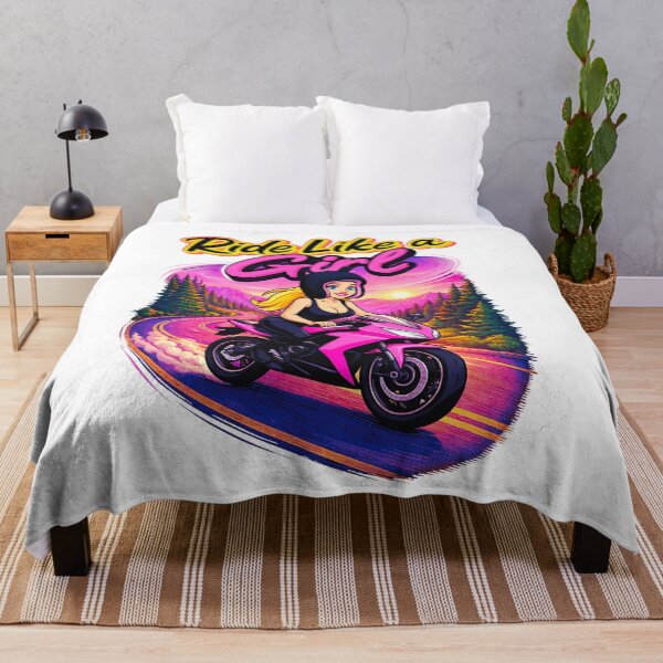 Item preview, Ride Like a Girl – Pink Sport Bike Sunset Aesthetic designed and sold by Aimetoi.