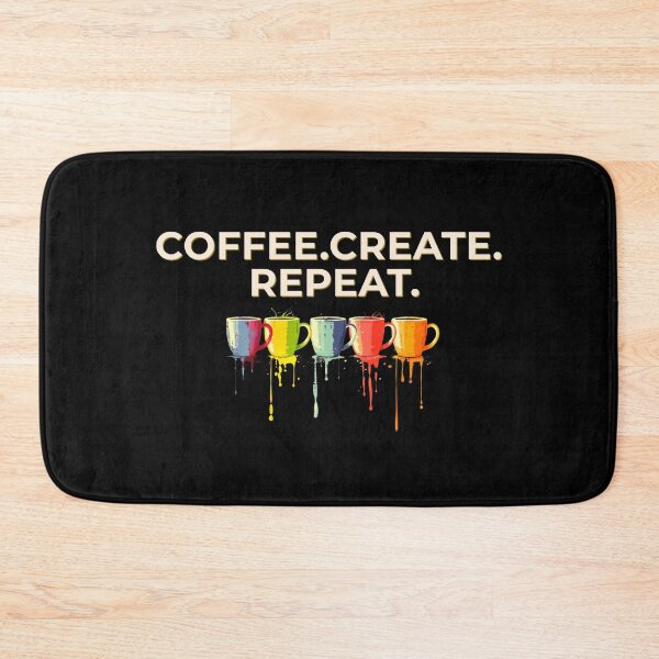 Item preview, Coffee Create Repeat – Coffee Art Shirt, Gift for Artist, Creative Life Design designed and sold by Wild Pixel Studio.