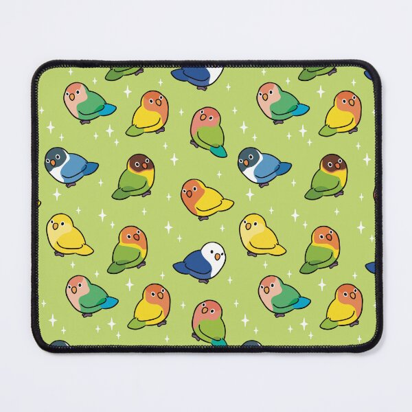 Item preview, Tiny lovebirds in green designed and sold by Erika Vaigel Creations.