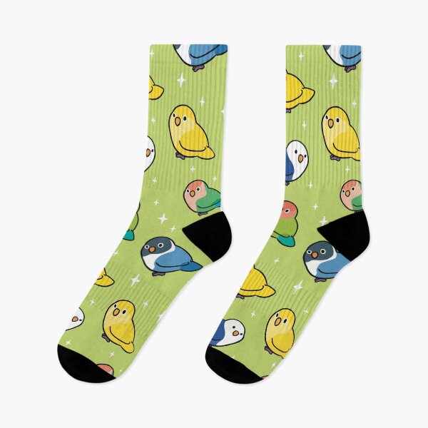 Item preview, Tiny lovebirds in green designed and sold by Erika Vaigel Creations.