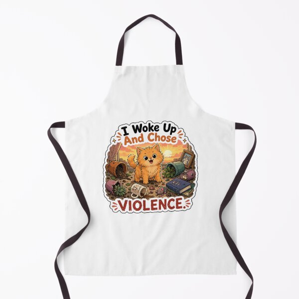 Item preview, Orange Cat Woke Up Chose Violence Funny Chaos Gift designed and sold by Gentlestate.