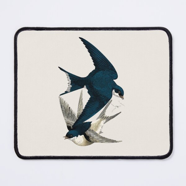 Item preview, Two Swallows in Flight Japanese Woodblock Style Bird Art Print designed and sold by BestVarieties.