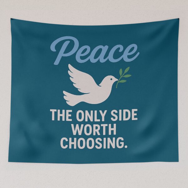 Item preview, Peace The Only Side Worth Choosing – Dove Peace Symbol Anti War Graphic T-Shirt designed and sold by FunkyVista.