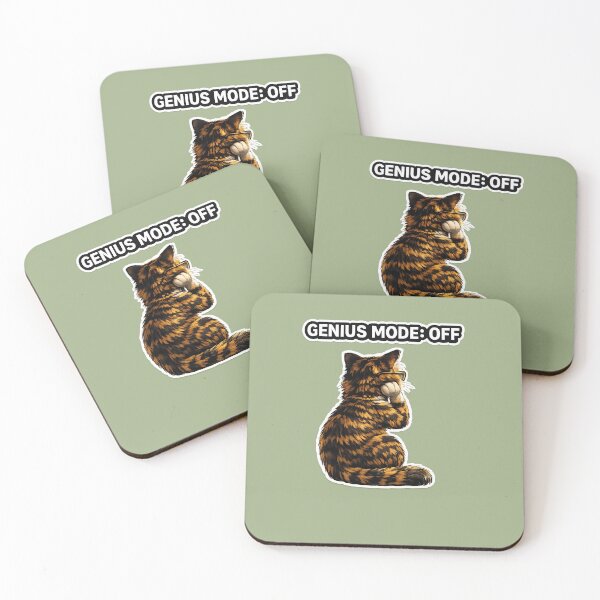 Item preview,   Genius Mode Off Funny Cat Meme Design designed and sold by Serene Whiskers.