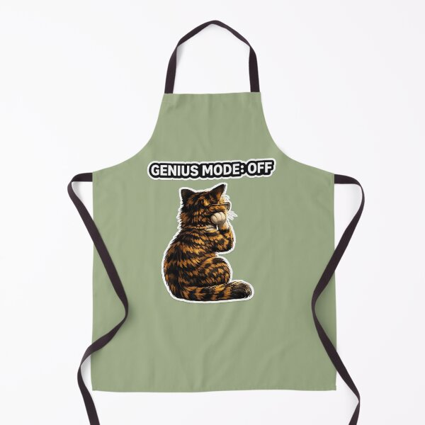 Item preview, Genius Mode Off Funny Cat Meme Design designed and sold by Serene Whiskers.