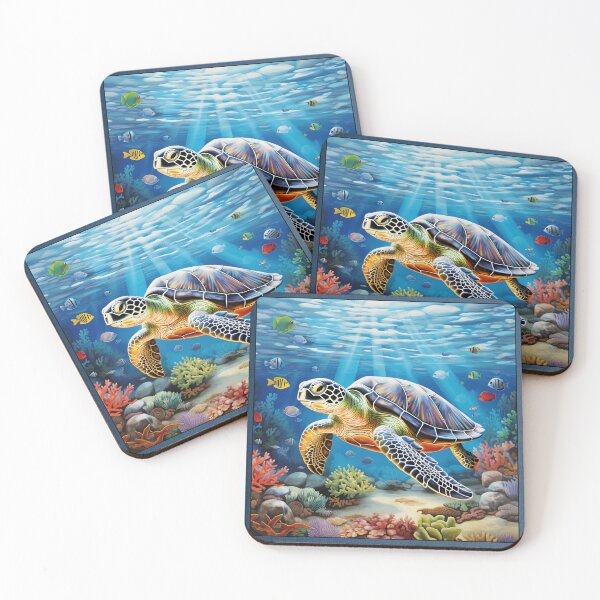 Item preview, Great Barrier Reef Sea Turtle Poster designed and sold by xposedbydesign.