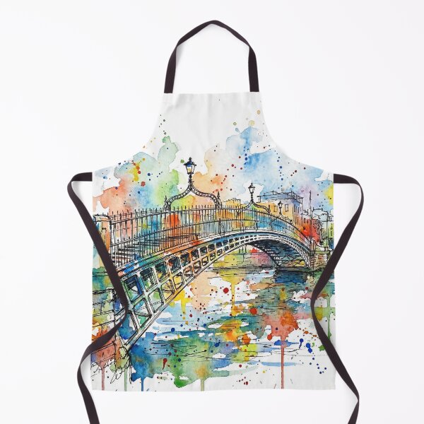 Item preview, Ha’Penny Bridge Dublin Ink and Watercolour Art Print designed and sold by Printpix.