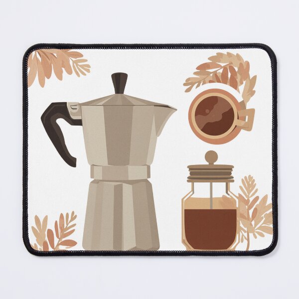 Item preview, Autumn Coffee Corner — Moka Pot & Jar Illustration designed and sold by VintageTips.